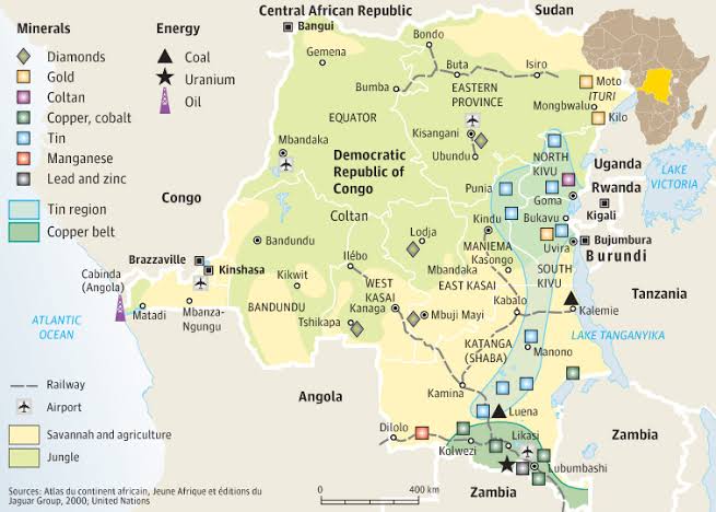 Congo Minerals Map