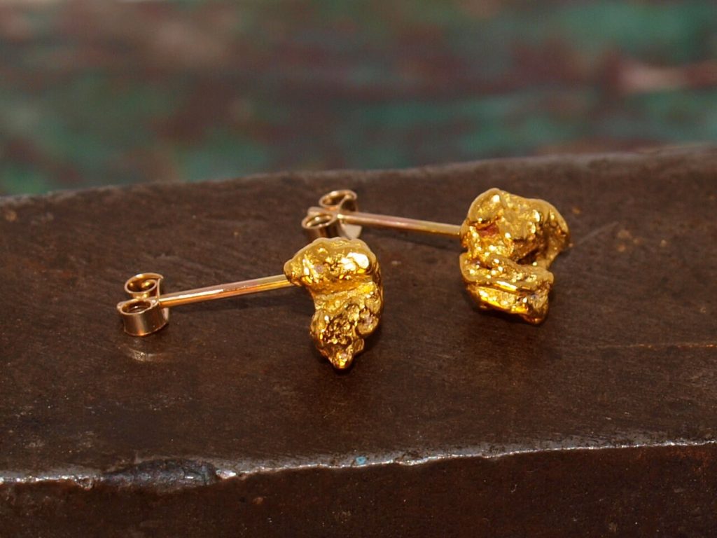 Gold Nuggets Earrings