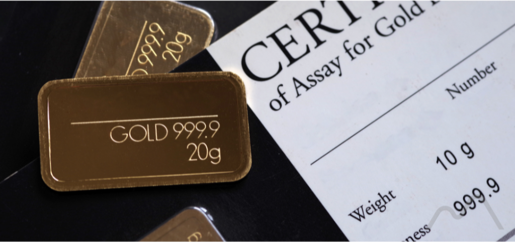 Gold Assay Certificate