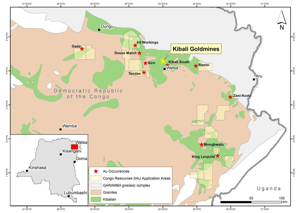 gold mines in congo map