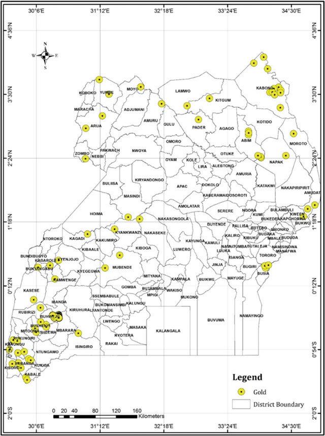 Uganda Gold Map